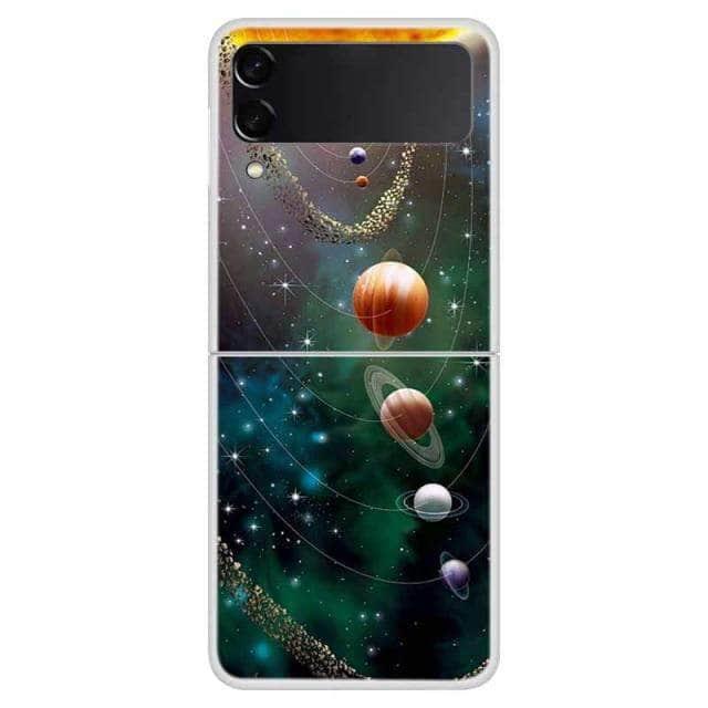 CaseBuddy Australia Casebuddy For Galaxy Z Flip 3 / 18 Galaxy Z Flip 3 Themed Clear Hard PC Back Cover