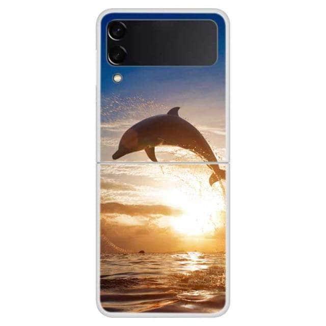 CaseBuddy Australia Casebuddy For Galaxy Z Flip 3 / 19 Galaxy Z Flip 3 Themed Clear Hard PC Back Cover