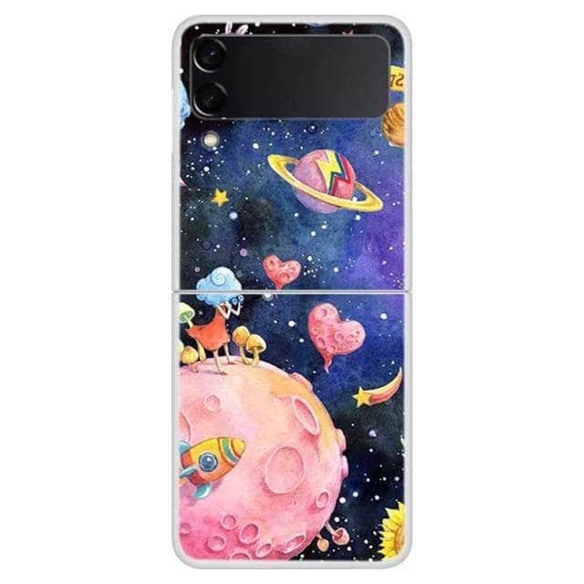 CaseBuddy Australia Casebuddy For Galaxy Z Flip 3 / 37 Galaxy Z Flip 3 Themed Clear Hard PC Back Cover