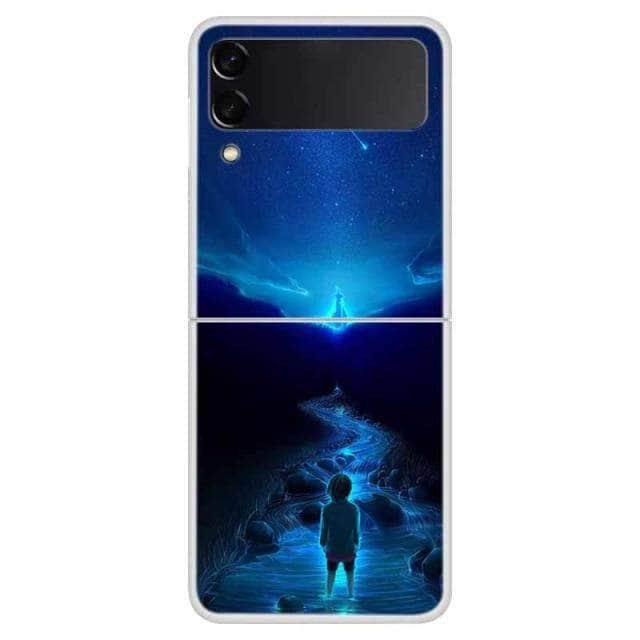 CaseBuddy Australia Casebuddy For Galaxy Z Flip 3 / 44 Galaxy Z Flip 3 Themed Clear Hard PC Back Cover