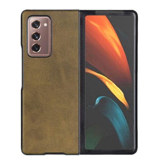 CaseBuddy Australia Casebuddy Z Fold 3 / green Galaxy Z Fold 3 5G Luxury Foldable Leather Back Cover