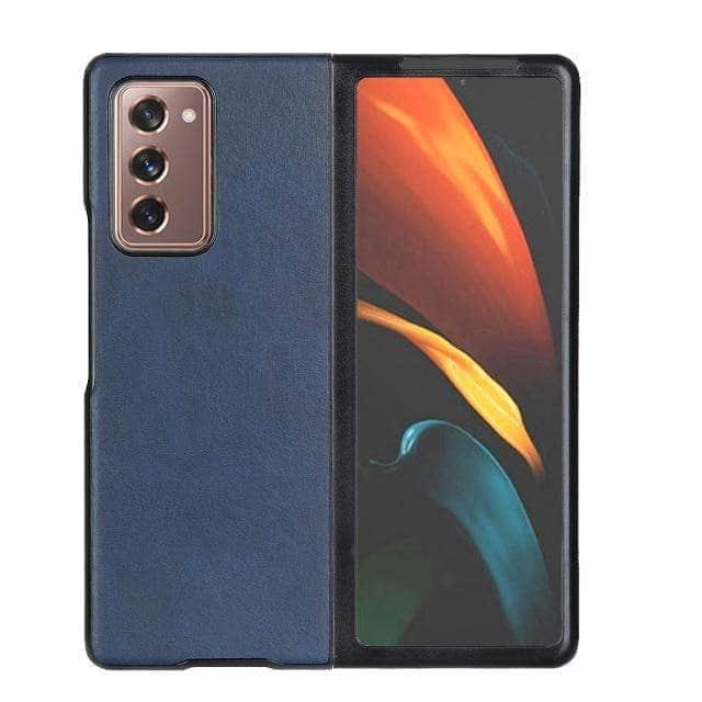 CaseBuddy Australia Casebuddy Z Fold 3 / blue Galaxy Z Fold 3 5G Luxury Foldable Leather Back Cover