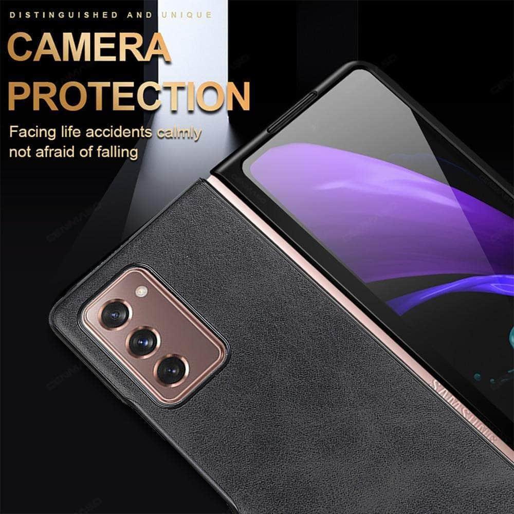 CaseBuddy Australia Casebuddy Galaxy Z Fold 3 5G Luxury Foldable Leather Back Cover