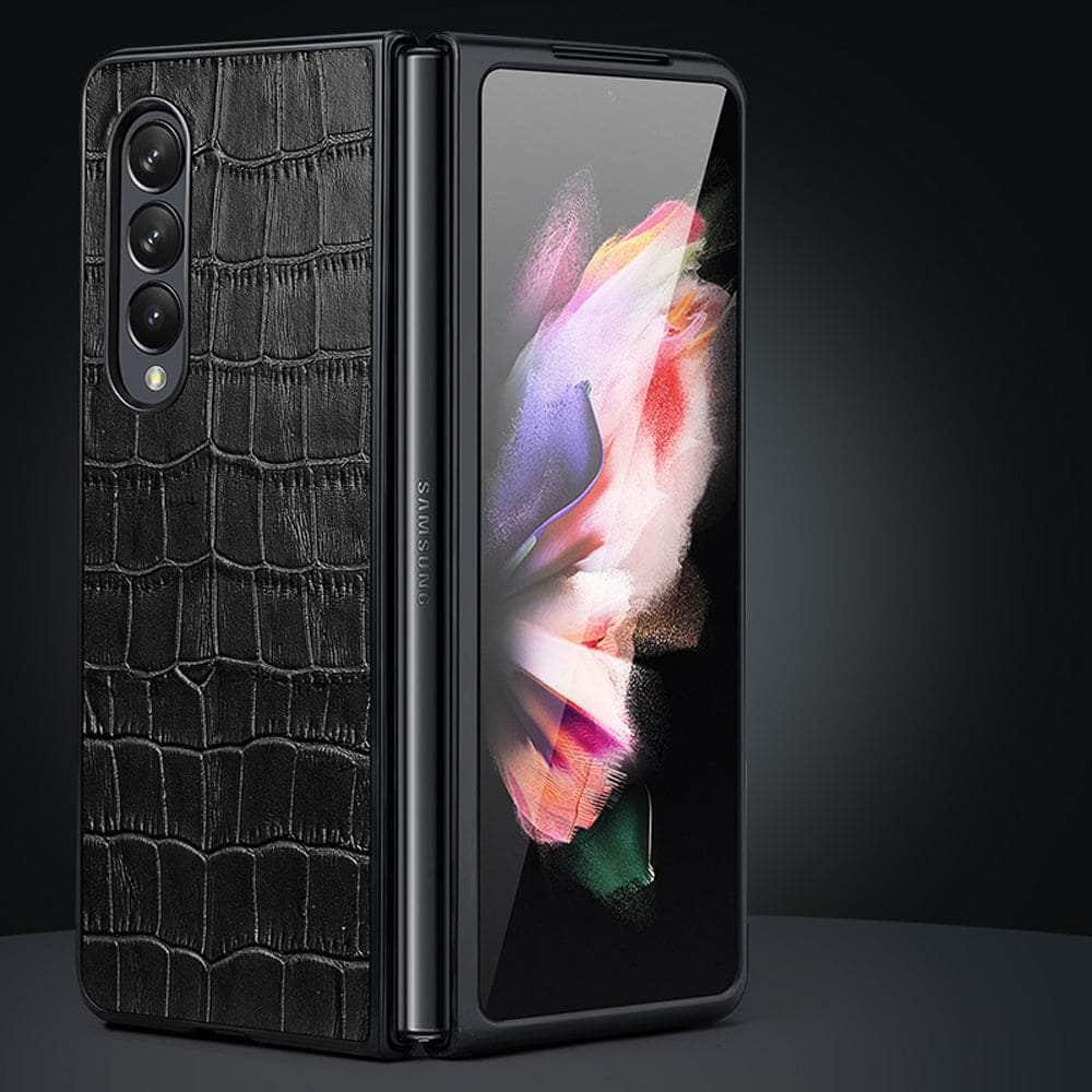 Casebuddy Galaxy Z Fold 4 Crocodile Pattern Bumper