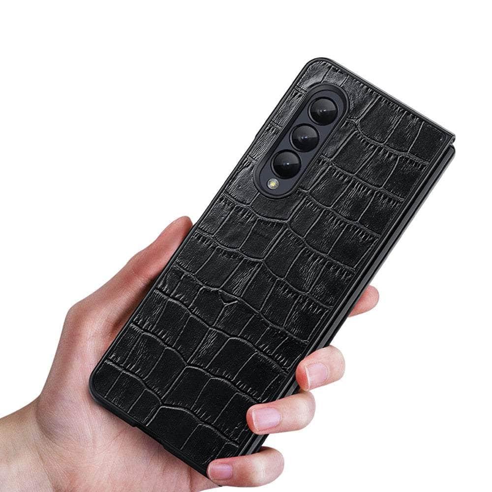 Casebuddy Galaxy Z Fold 4 Crocodile Pattern Bumper