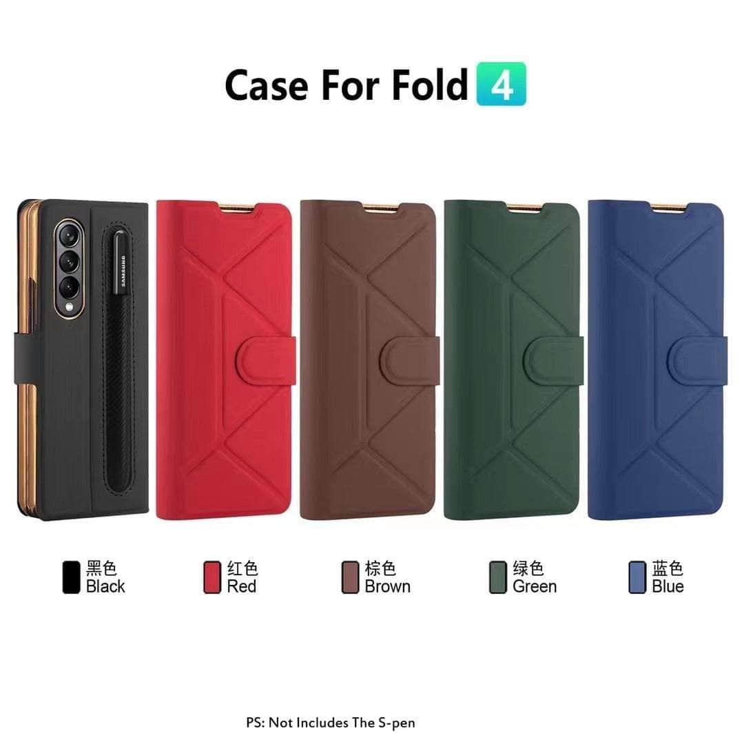 Casebuddy Galaxy Z Fold 4 Leather Magnetic Flip Case