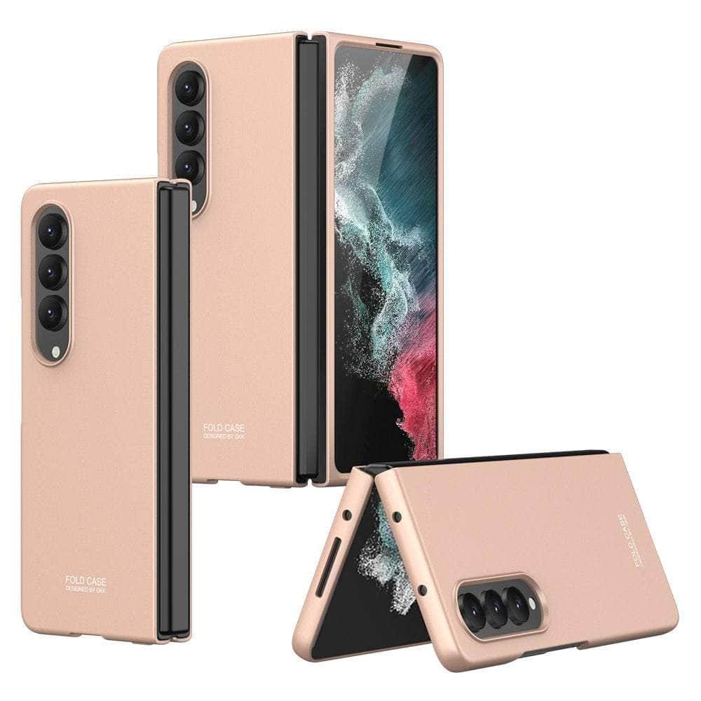 Casebuddy For Galaxy Z Fold 4 / Rose Gold Galaxy Z Fold 4 Light Luxury Business Case