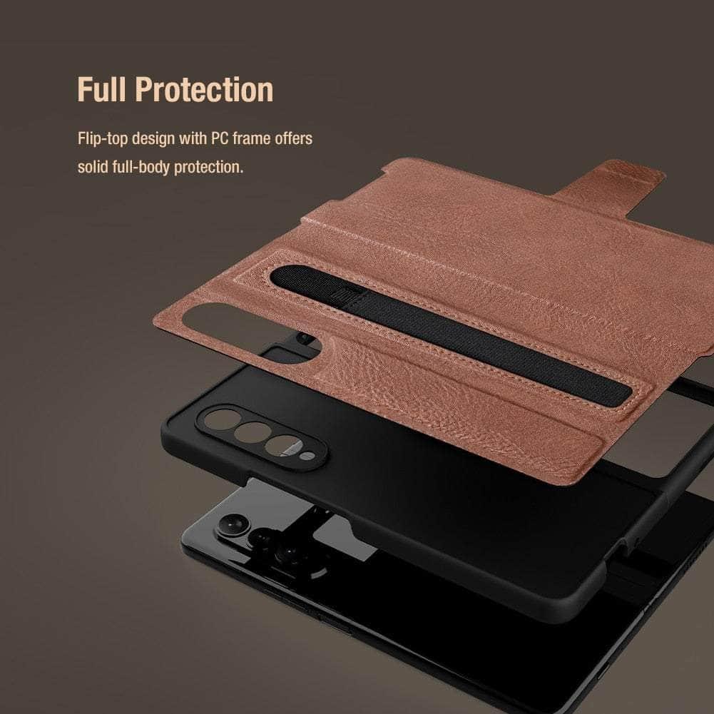 Casebuddy Galaxy Z Fold 4 NILLKIN Luxury Leather Kickstand