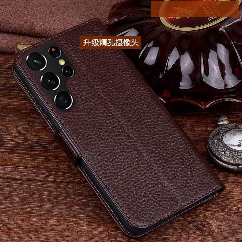 CaseBuddy Australia Casebuddy Genuine Cowhide Leather Flip S22 Plus Case