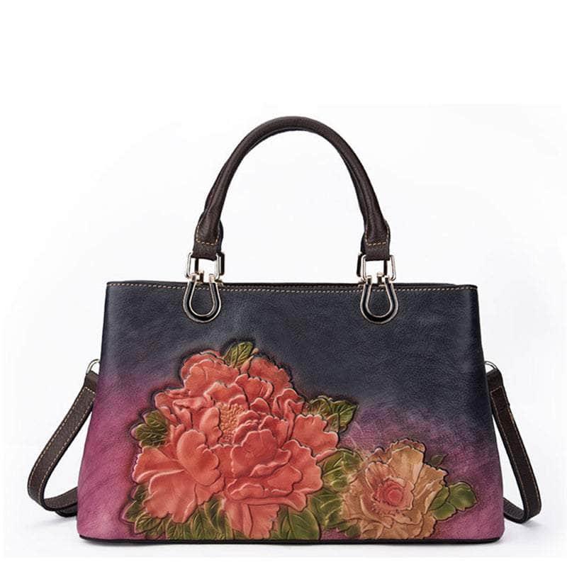 CaseBuddy Australia Casebuddy Genuine Leather Flower Pattern Handbag