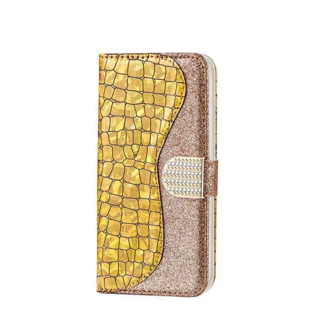 CaseBuddy Australia Casebuddy S22 / Gold Glitter Bling Flip Galaxy S22 Case