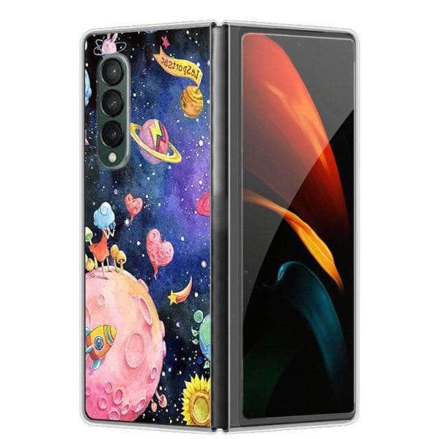 CaseBuddy Australia Casebuddy For Galaxy Z Fold 3 / 55 Hard Plastic Themed Galaxy Z Fold 3 5G Case