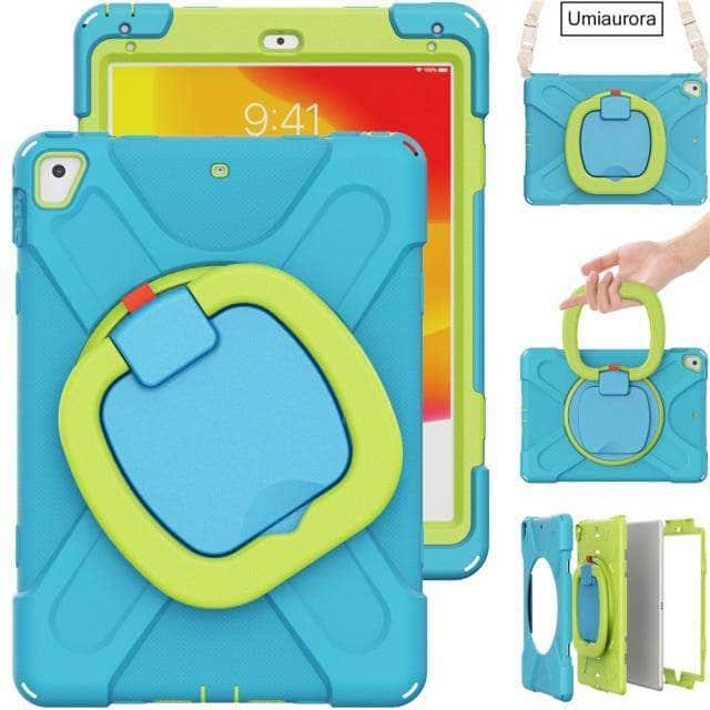 CaseBuddy Australia Casebuddy Light Blue Green / IPad 5th 6th Gen 9.7 Heavy Duty Rugged iPad 5 & 6 Shockproof Cover