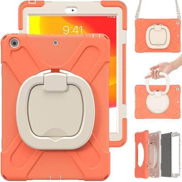 CaseBuddy Australia Casebuddy Coral Orange / IPad 5th 6th Gen 9.7 Heavy Duty Rugged iPad 5 & 6 Shockproof Cover