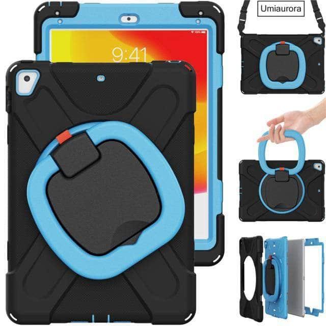 CaseBuddy Australia Casebuddy Black Blue / IPad 5th 6th Gen 9.7 Heavy Duty Rugged iPad 5 & 6 Shockproof Cover