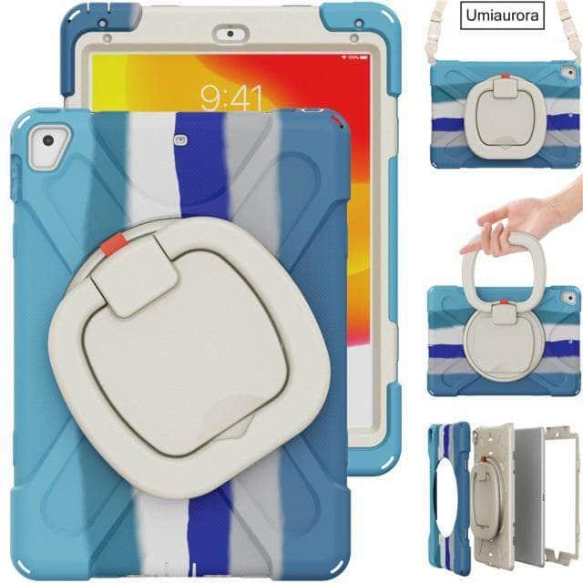 CaseBuddy Australia Casebuddy Rainbow Blue / IPad 5th 6th Gen 9.7 Heavy Duty Rugged iPad 5 & 6 Shockproof Cover