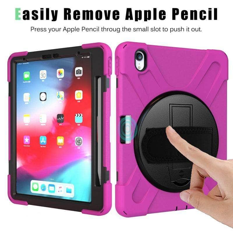 Heavy Duty Shockproof Protective Case iPad Pro 11 2018 with Pencil Holder Shoulder Strap - CaseBuddy