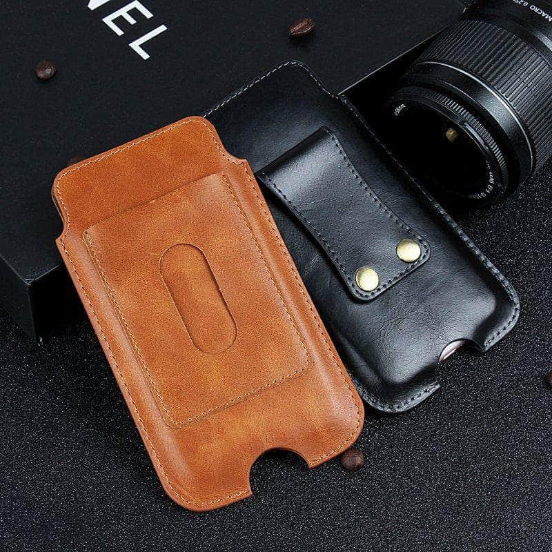 Holster Belt Clip Leather Pouch Bag iPhone SE 2020 - CaseBuddy