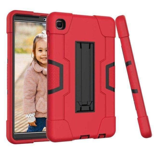 CaseBuddy Australia Casebuddy red black Hybrid Armor Shockproof Drop Protection Galaxy Tab A7 Lite T220 T225 Case