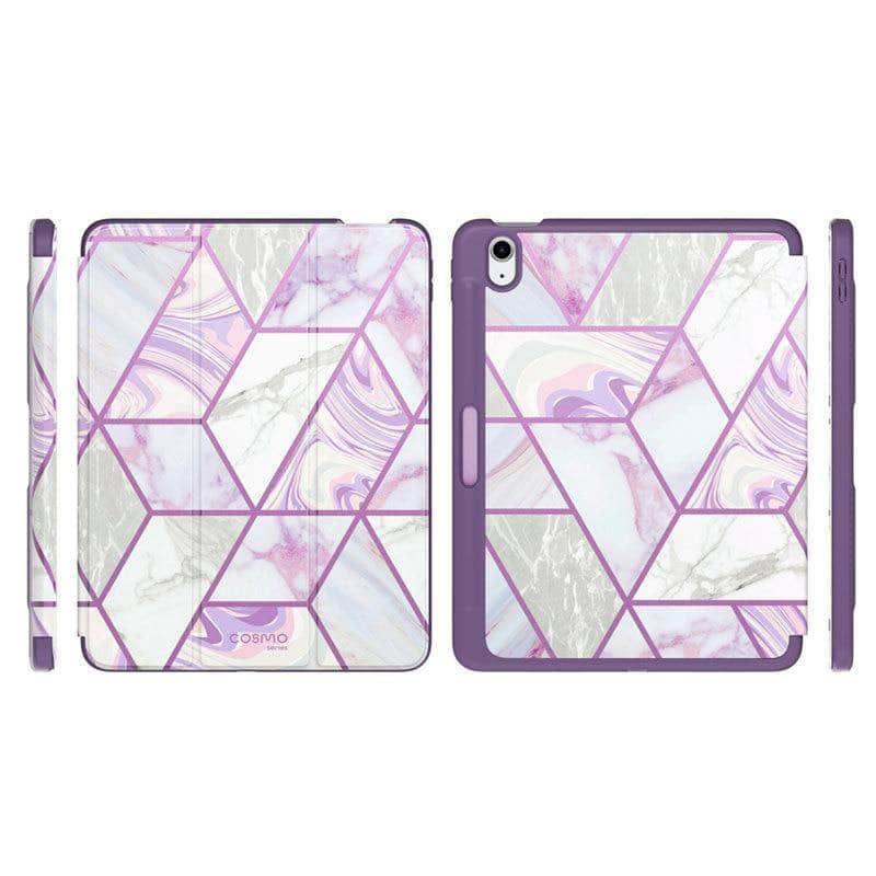 CaseBuddy Australia Casebuddy I-BLASON iPad Air 4 Cosmo Marble Trifold Stand Case