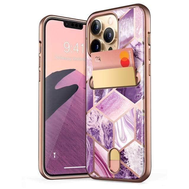 CaseBuddy Australia PC + TPU / Ameth I-BLASON iPhone 13 Pro Max Cosmo Slim Designer Wallet Card Holder