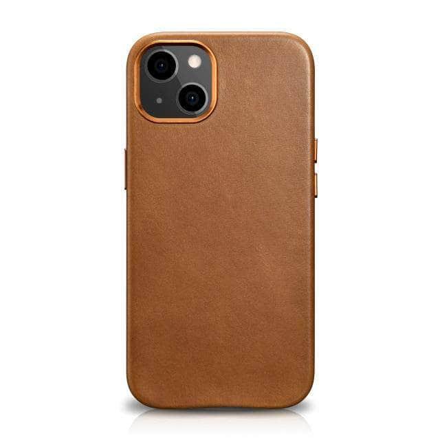 CaseBuddy Australia Casebuddy iPhone13 Mini / 4 ICARER Retro Genuine Leather iPhone 13 Mini Cowhide Case