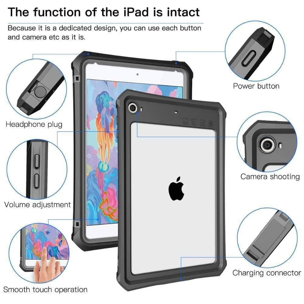 CaseBuddy Casebuddy IP68 Waterproof Case iPad Mini 5 Anti-Scratch Full Screen Protector Shockproof