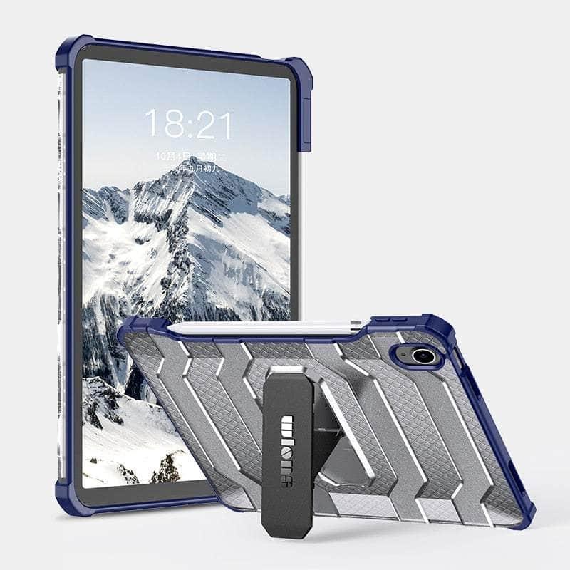 Casebuddy Blue / for iPad 10th Gen iPad 10 2022 Pencil Holder Rugged Kickstand Case