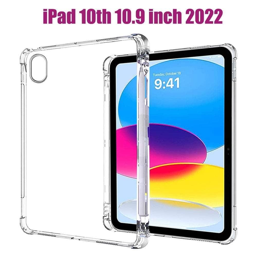 Casebuddy iPad 10 Soft TPU Transparent Pen Holder Case