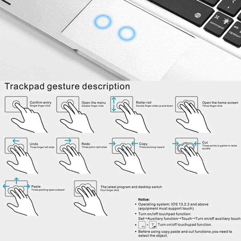 CaseBuddy Australia Casebuddy iPad 11 2021 Touchpad Backlit Wireless Bluetooth Keyboard Case