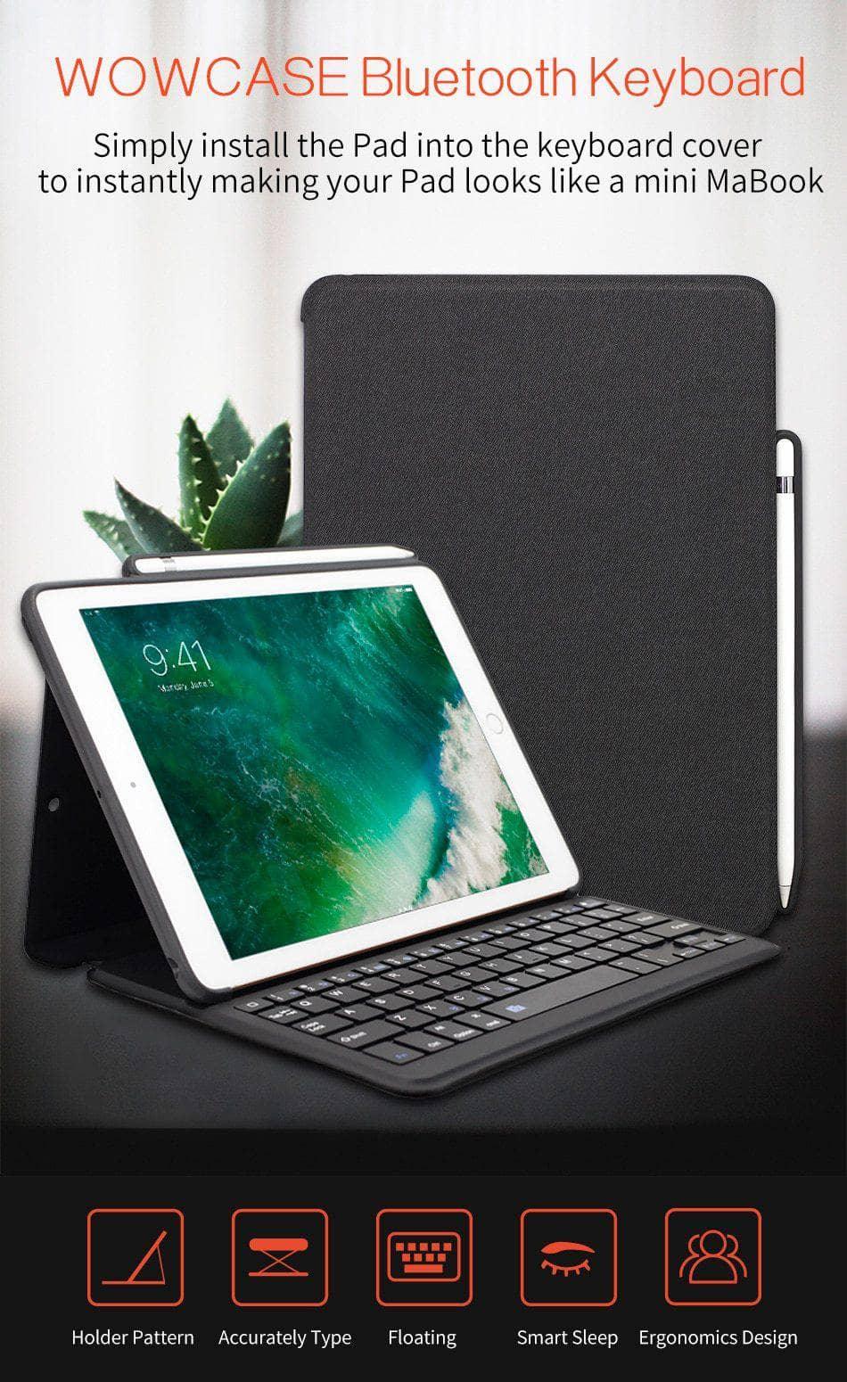 iPad Air 3 2019 Bluetooth Keyboard Built-in Pencil Holder Smart Folding Tablet Case - CaseBuddy