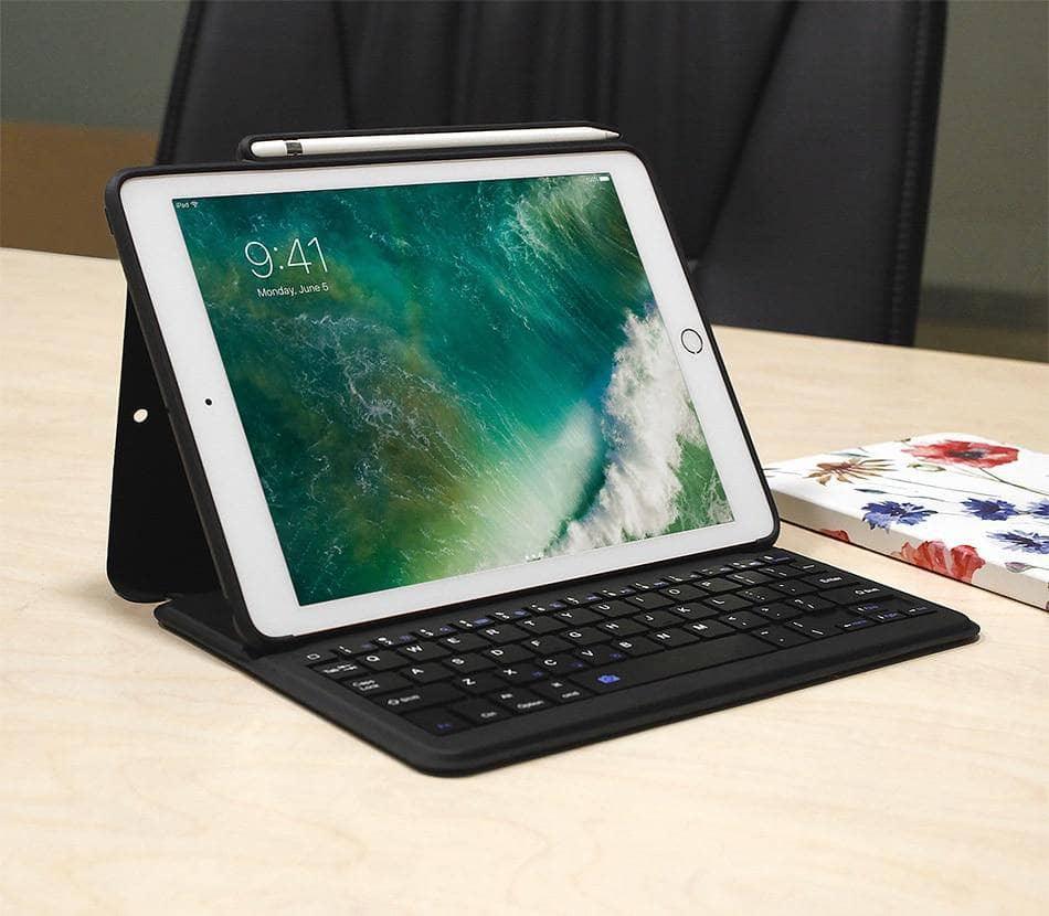 iPad Air 3 2019 Bluetooth Keyboard Built-in Pencil Holder Smart Folding Tablet Case - CaseBuddy