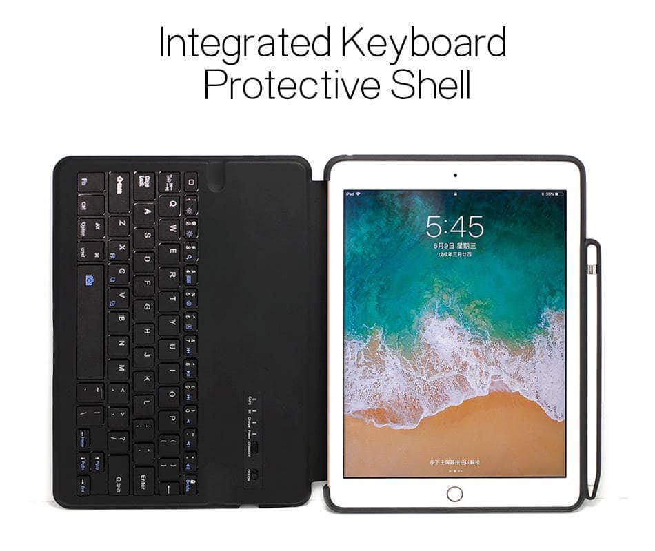 iPad Air 3 2019 Bluetooth Keyboard Built-in Pencil Holder Smart Folding Tablet Case - CaseBuddy