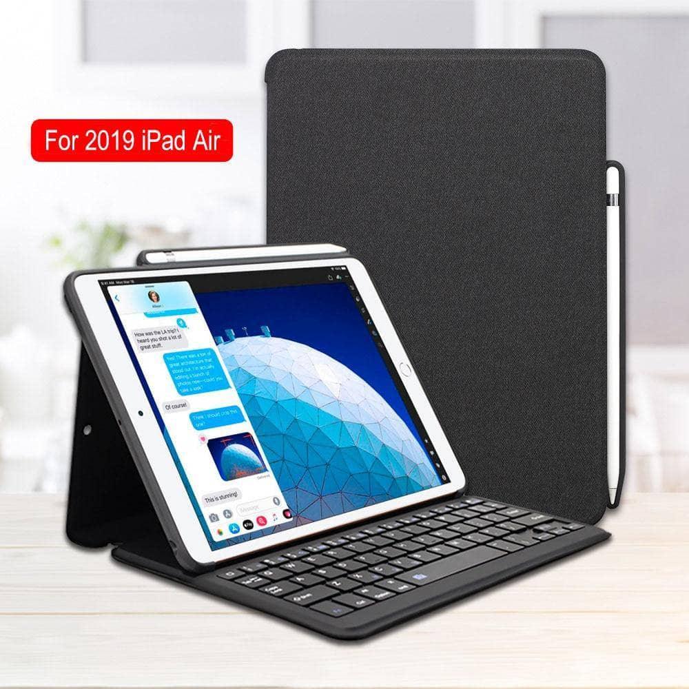 iPad Air 3 2019 Bluetooth Keyboard Built-in Pencil Holder Smart Folding Tablet Case - CaseBuddy