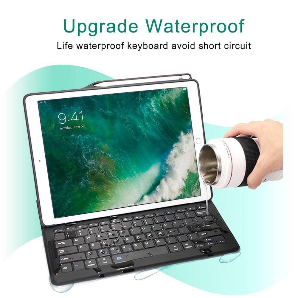 iPad Air 3 2019 Bluetooth Keyboard Built-in Pencil Holder Smart Folding Tablet Case - CaseBuddy