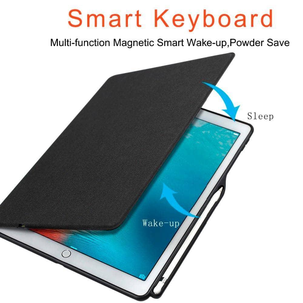 iPad Air 3 2019 Bluetooth Keyboard Built-in Pencil Holder Smart Folding Tablet Case - CaseBuddy