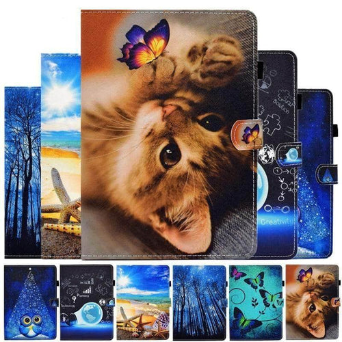 iPad Air 4 10.9 2020 Cat Cartoon Leather Cover - CaseBuddy