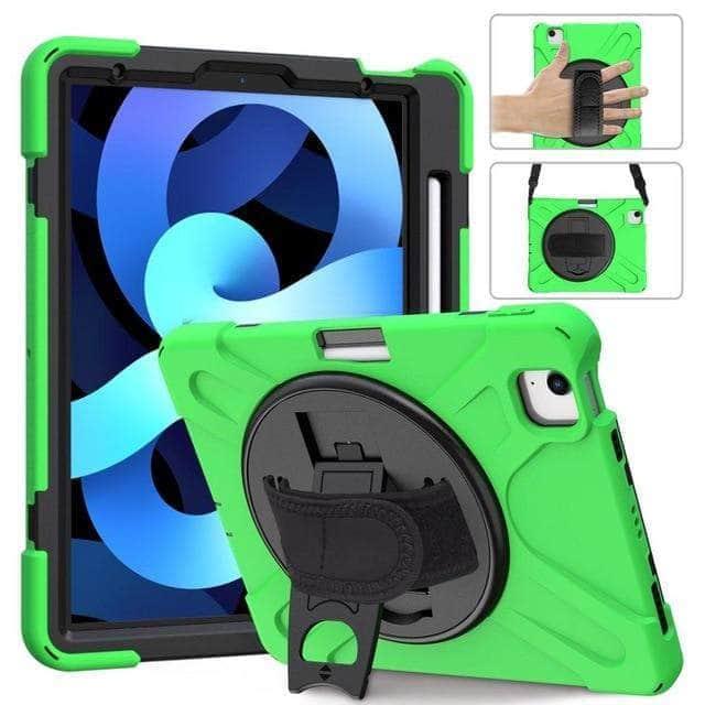 CaseBuddy Australia Casebuddy Green iPad Air 4 10.9 2020 Heavy Duty Shockproof Rugged Hybrid Protective Case