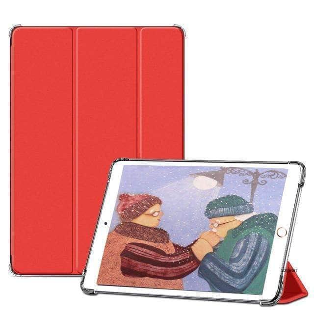 CaseBuddy Australia Casebuddy Red / iPad Air 5 2022 iPad Air 5 2022 Airbag Transparent Back Cover Smart Case