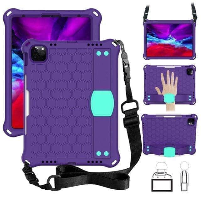 CaseBuddy Australia Casebuddy Purple Mint / iPad Air 5 iPad Air 5 2022 EVA Shockproof Kids Stand Cover