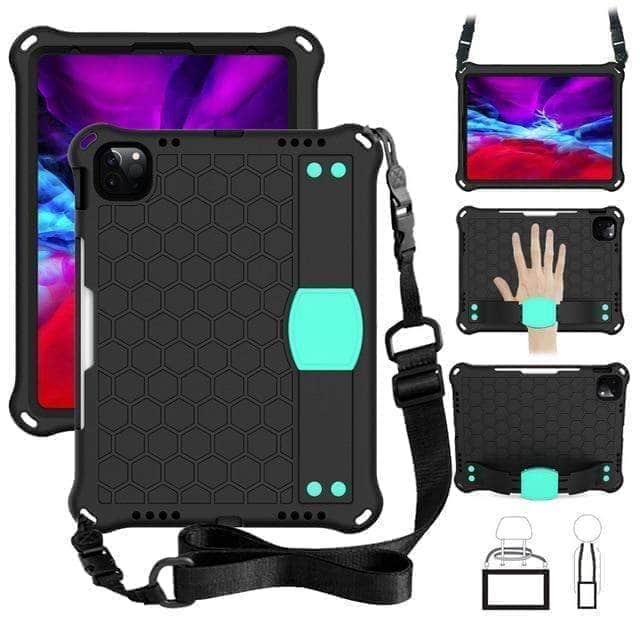 CaseBuddy Australia Casebuddy Black Mint / iPad Air 5 iPad Air 5 2022 EVA Shockproof Kids Stand Cover