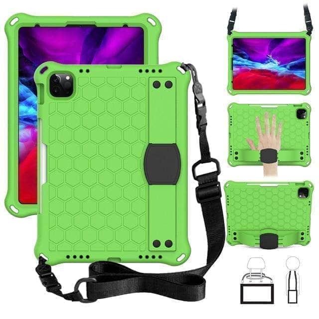 CaseBuddy Australia Casebuddy Green Black / iPad Air 5 iPad Air 5 2022 EVA Shockproof Kids Stand Cover