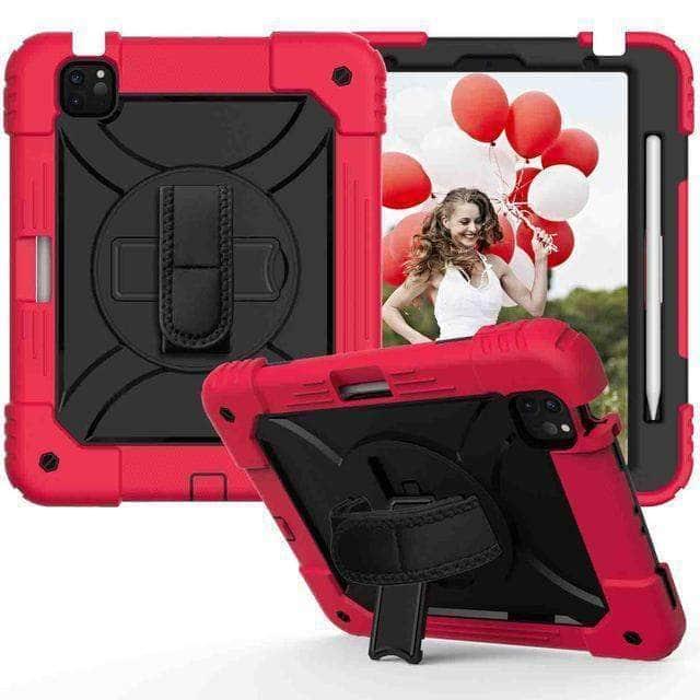 iPad Air 5 High Impact Heavy Duty Hybrid Shoulder Hand Strap Cover