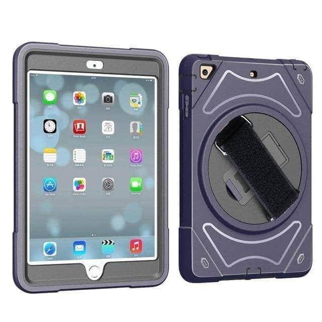 iPad Mini 5 A2133 A2124 A2126 A2125 Kids Safe Shockproof Armor Cover Hand Strap