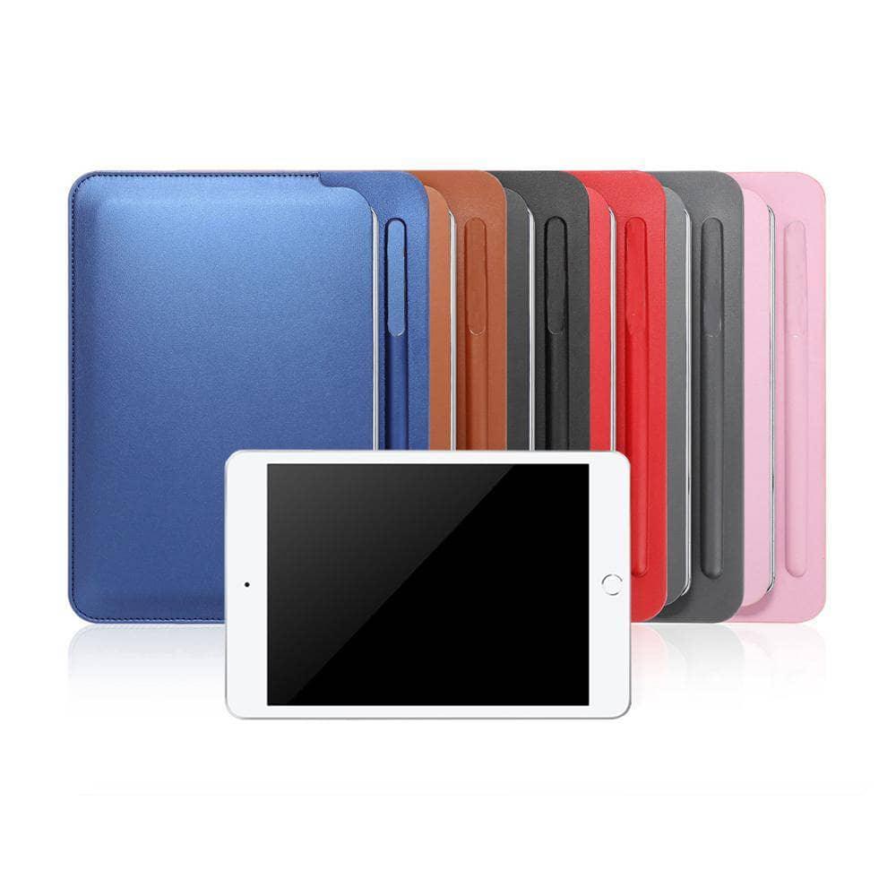 iPad Mini 5 Faux Leather Protective Pen Slot Sleeve Pouch Bag