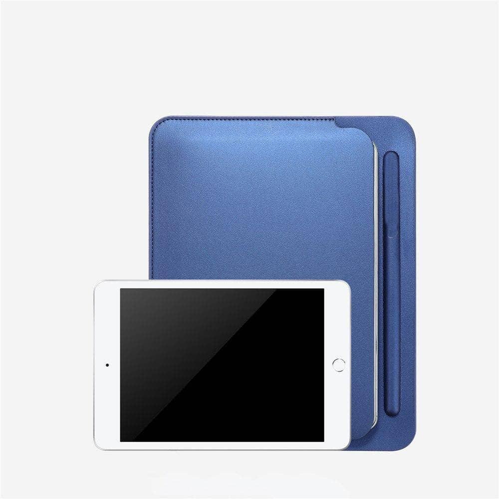 iPad Mini 5 Faux Leather Protective Pen Slot Sleeve Pouch Bag