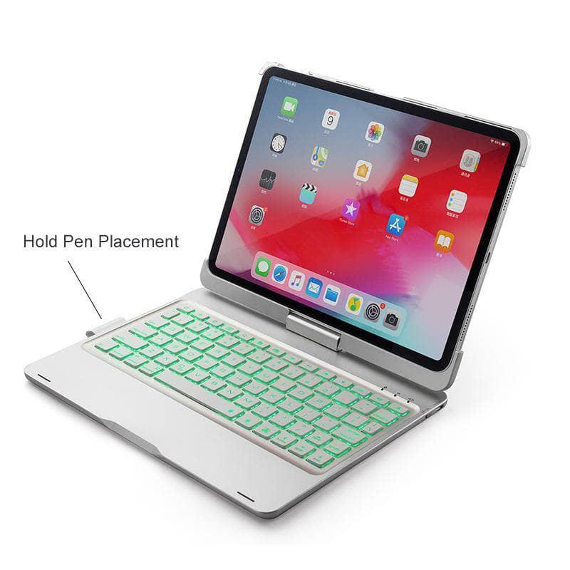 iPad Pro 11 2018 360 Rotation Bluetooth Wireless Backlit Keyboard Case A1980 - CaseBuddy