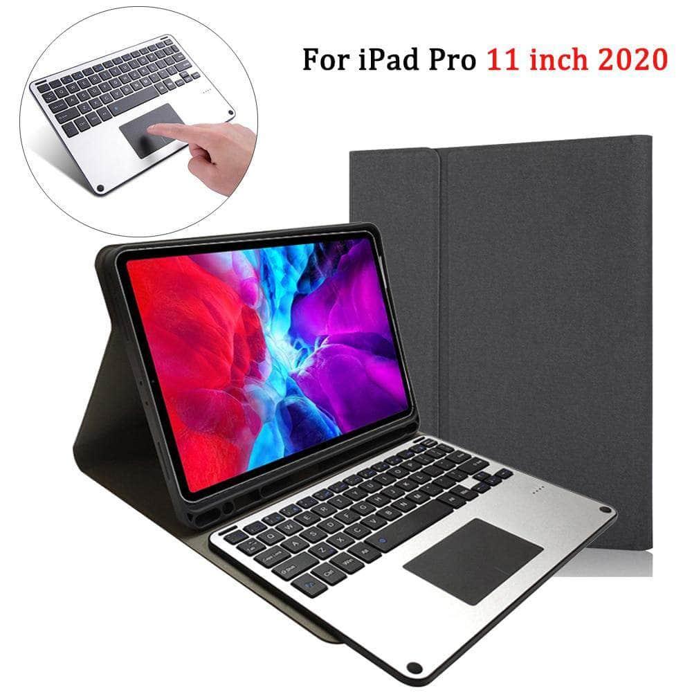 iPad Pro 11 2020 Bluetooth Touchpad Keyboard Pencil Holder Metal Panel Keyboard Case - CaseBuddy