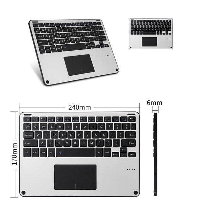 iPad Pro 11 2020 Bluetooth Touchpad Keyboard Pencil Holder Metal Panel Keyboard Case - CaseBuddy