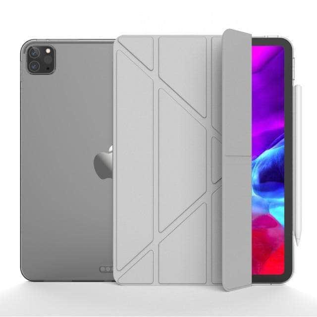 CaseBuddy Australia Casebuddy gray / For Pro 11 2020 iPad Pro 11 (2020) Multi-Fold Leather Smart Cover